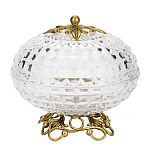 Конфетница из прозрачного рельефного стекла Eden Garden варинант исполнения - 1 | Loft Concept в Волгограде