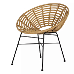 Стул круглый с ротанговым плетением Round Wicker Stool варинант исполнения - 3 | Loft Concept в Волгограде