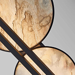 Бра из двух каменных дисков в металлической раме Constellation варинант исполнения - 3 | Loft Concept в Волгограде