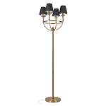 Торшер с металлическим основанием бронзового цвета с черными конусовидными абажурами Dignity варинант исполнения - 1 | Loft Concept в Волгограде