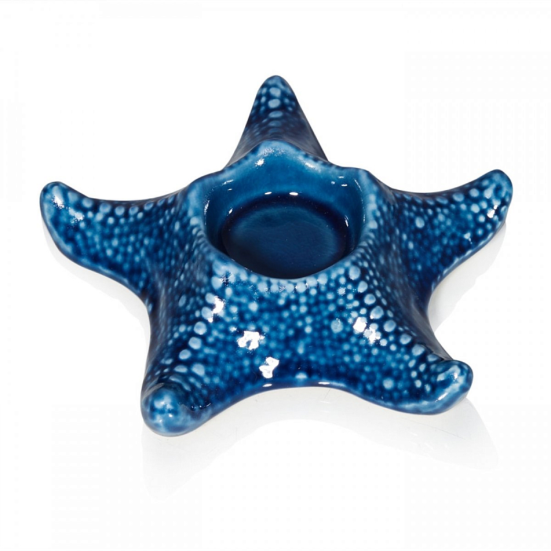 Подсвечник Blue Seaward Синий Подсвечник Blue Seaward Синий в Волгограде | Loft Concept