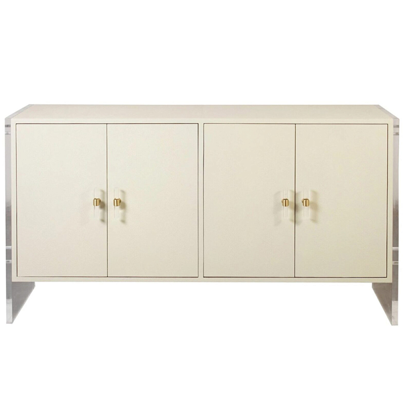 Комод бежевый на прозрачных боковых ножках Stingray Beige Dresser Бежевый Прозрачный Комод бежевый на прозрачных боковых ножках Stingray Beige Dresser Бежевый Прозрачный в Волгограде | Loft Concept