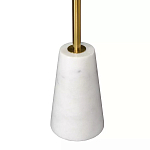 Кофейный столик с круглой столешницей на белом мраморном основании Original Foundation варинант исполнения - 5 | Loft Concept в Волгограде