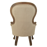 Кресло с мягкой обивкой из светло-коричневого велюра на 4-х деревянных ножках Evelyn Classical Armchair варинант исполнения - 2 | Loft Concept в Волгограде