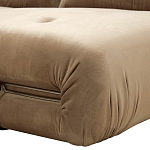 Дизайнерский угловой диван с велюровой светло-коричневой обивкой Fosse Sofa варинант исполнения - 8 | Loft Concept в Волгограде