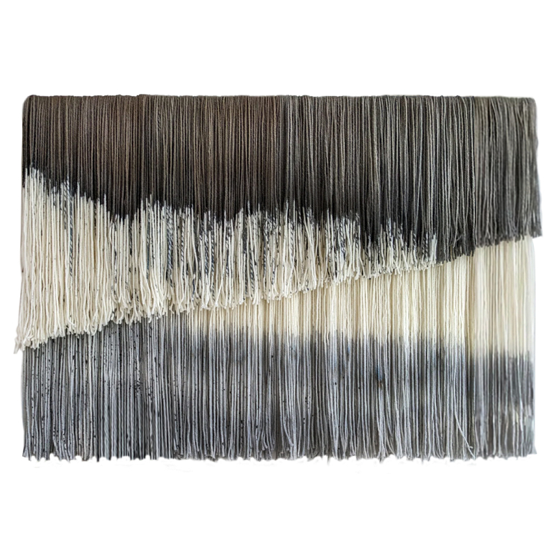 Декор на стену Ваби-Саби Макраме New Beginning Wall decor  Серый Молочный в Волгограде | Loft Concept 