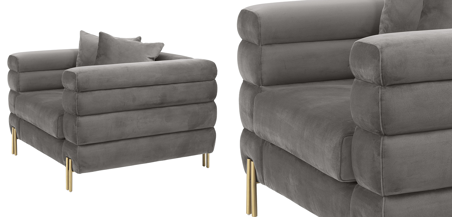 Кресло Eichholtz Chair York grey Кресло Eichholtz Chair York grey - Loft-Concept в Волгограде