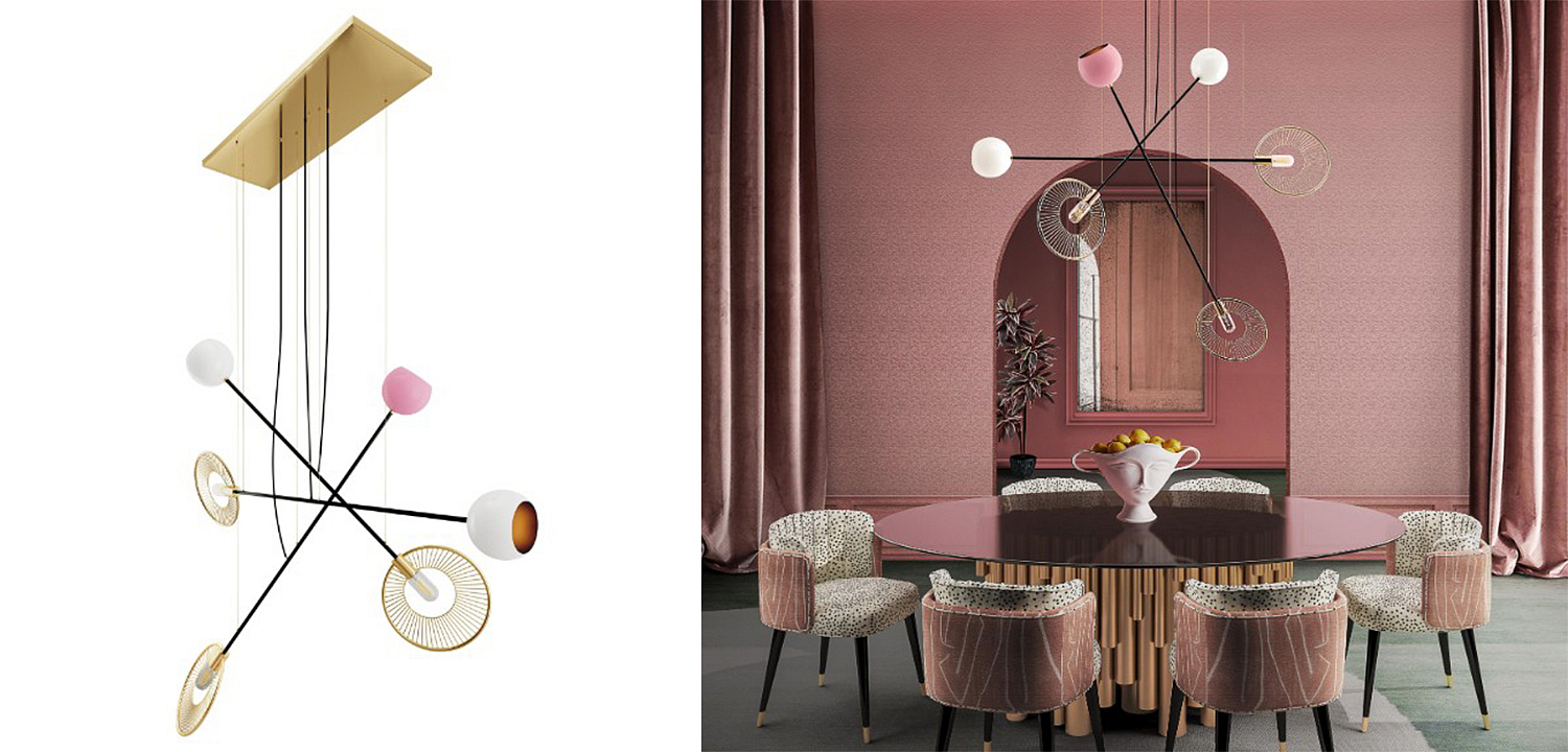 Дизайнерская Люстра Melrose Suspension Lamp Brass Aluminum Lacquered Дизайнерская Люстра Melrose Suspension Lamp Brass Aluminum Lacquered - Loft-Concept в Волгограде