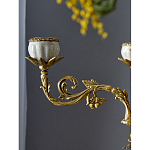 Подсвечник белый Попугай из фарфора с бронзовыми элементами Eden Garden варинант исполнения - 7 | Loft Concept в Волгограде