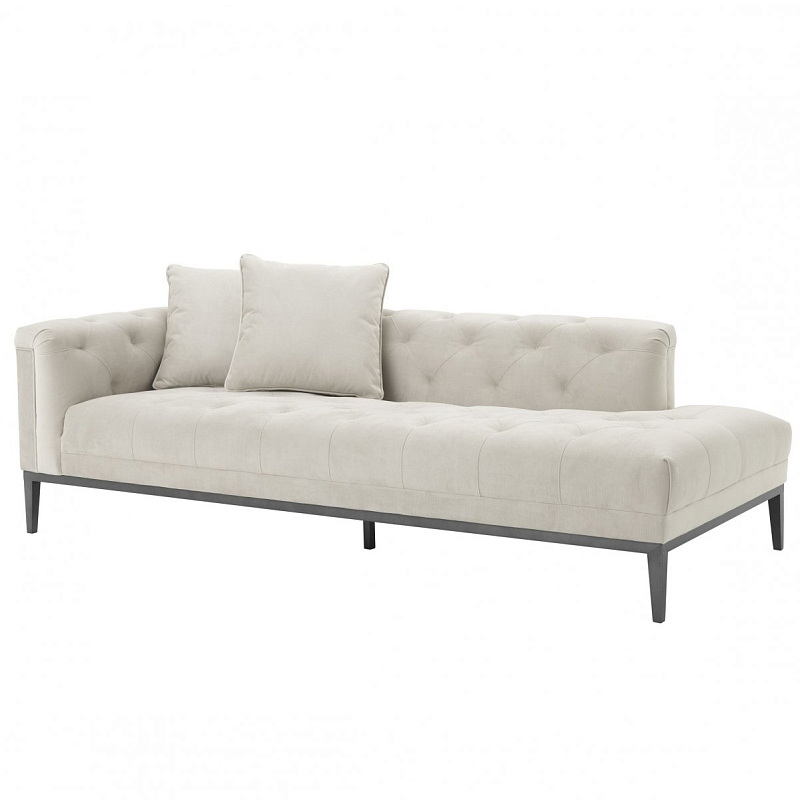 Кушетка Eichholtz Lounge Sofa Cesare Left Pebble grey Бежево-серый Темная бронза Кушетка Eichholtz Lounge Sofa Cesare Left Pebble grey Бежево-серый Темная бронза в Волгограде | Loft Concept