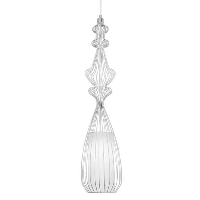 Подвесной светильник Wire Dream Pendant 1 Белый Белый Подвесной светильник Wire Dream Pendant 1 Белый Белый в Волгограде | Loft Concept