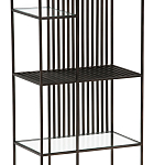 Стеллаж из металла и стекла Menzie Black Stripes Metal Rack варинант исполнения - 5 | Loft Concept в Волгограде