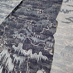 Мебельная ткань Вышивка темно-серый цвет 130 см T2-40 варинант исполнения - 2 | Loft Concept в Волгограде