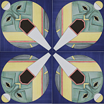 Плитка дизайнерская с узором Маска варинант исполнения - 2 | Loft Concept в Волгограде