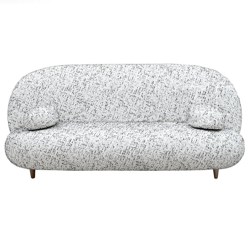 Диван с мягкой обивкой из ткани Michael Sofa Белый Черный Диван с мягкой обивкой из ткани Michael Sofa Белый Черный в Волгограде | Loft Concept
