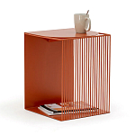 Оранжевый приставной стол из металла Lattice варинант исполнения - 3 | Loft Concept в Волгограде