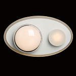 Бра овальной формы белого цвета с 2-мя лампами Lunar Pebbles варинант исполнения - 2 | Loft Concept в Волгограде