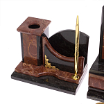 Настольный письменный набор из лемезита и змеевика с декором в виде Орла в подарочной упаковке Successful Leader варинант исполнения - 5 | Loft Concept в Волгограде