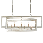 Люстра серебряная из пересекающихся прямоугольных элементов Intersecting Rectangles варинант исполнения - 2 | Loft Concept в Волгограде