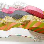 Дизайнерский модульный диван волнистой формы с цветным принтом Poltronova Superonda Sofa варинант исполнения - 43 | Loft Concept в Волгограде