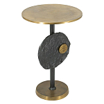 Столик приставной с абстрактным основанием и акцентом в виде золотистого диска Heavenly Space варинант исполнения - 3 | Loft Concept в Волгограде