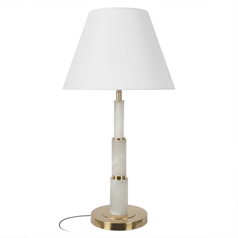 Настольная лампа с белым конусовидным абажуром More Tender Белый Бронза в Волгограде | Loft Concept 