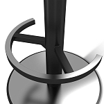 Барный стул вращающийся со спинкой и подлокотниками Douglas Rhombus Черный Велюр варинант исполнения - 5 | Loft Concept в Волгограде