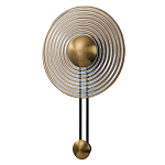 Бра с янтарным стеклянным диском и золотистыми акцентами Savio Glass Disc варинант исполнения - 1 | Loft Concept в Волгограде