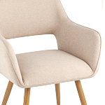 Стул в рогожке бежевого цвета NEASAN STOOL варинант исполнения - 6 | Loft Concept в Волгограде