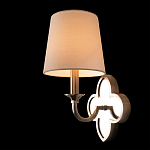 Бра с белым текстильным абажуром и декоративным основанием в виде четырехлистника с зеркальной вставкой Vitorino варинант исполнения - 21 | Loft Concept в Волгограде