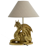 Настольная лампа с абажуром Дракон Golden Dragon Lamp Beige варинант исполнения - 3 | Loft Concept в Волгограде