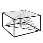 Журнальный стол черный с столешницей из прозрачного закаленного стекла Dynamics варинант исполнения - 1 | Loft Concept в Волгограде