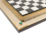 Шахматы из бронзы и натуральных камней Долерит и Мрамор с гравировкой Decorative Thematic Chess варинант исполнения - 4 | Loft Concept в Волгограде