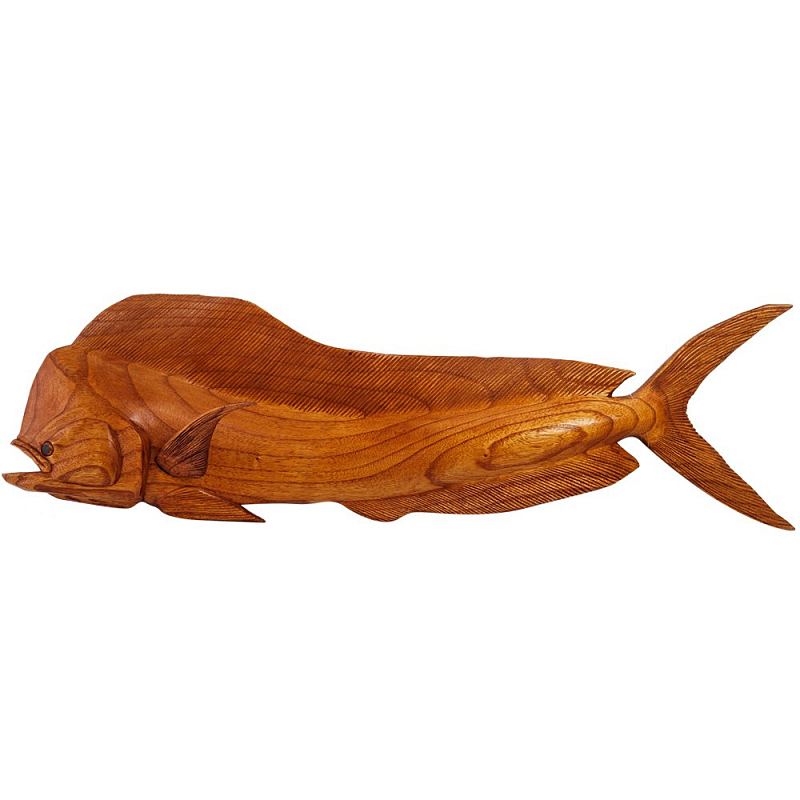 Статуэтка деревянная в виде рыбы Fish of the World Коричневый в Волгограде | Loft Concept 