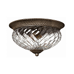 Потолочный светильник с чашеобразным плафоном из толстого волнообразного стекла и широким узорчатым основанием Hinkley варинант исполнения - 1 | Loft Concept в Волгограде