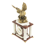 Часы настольные из натурального камня с декором в виде орла Eagle Stone Clock варинант исполнения - 2 | Loft Concept в Волгограде