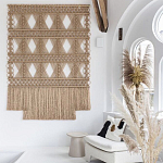 Панно на стену плетеное Макраме бежевый цвет  варинант исполнения - 5 | Loft Concept в Волгограде