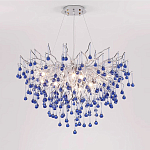 Люстра с синими стеклянными подвесками в форме капель FAIRYTREE Light варинант исполнения - 1 | Loft Concept в Волгограде