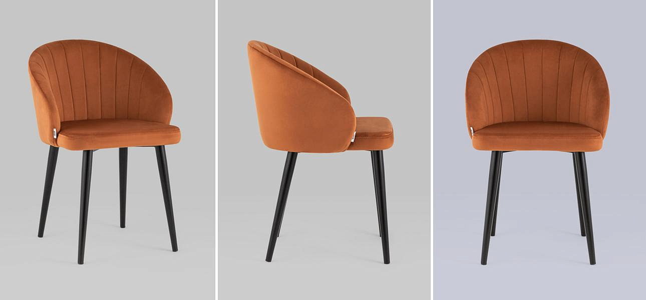 Стул Balsari Chair Терракотовый Велюр Стул Balsari Chair Терракотовый Велюр - Loft-Concept в Волгограде