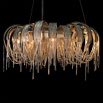 Люстра круглая подвесная с металлическими дугами и длинными цепочками 80 см Atlantis Chain варинант исполнения - 6 | Loft Concept в Волгограде