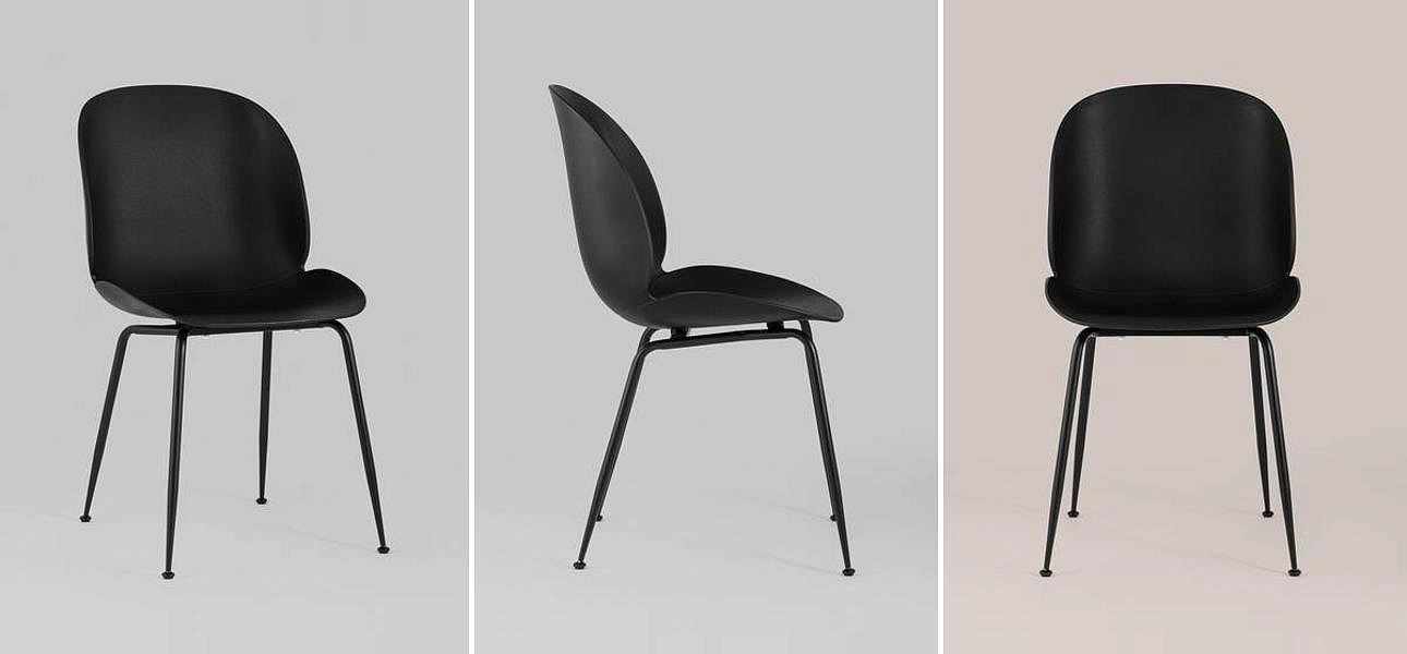 Стул Пластиковый Черный цвет Vendramin Chair - Loft-Concept в Волгограде