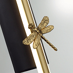 Бра с круглым плафоном из алебастра и бронзовой декоративной стрекозой 65 Alaris  варинант исполнения - 7 | Loft Concept в Волгограде