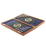 Нарды с гравюрой из натурального камня лазурит Backgammon from Stone варинант исполнения - 2 | Loft Concept в Волгограде