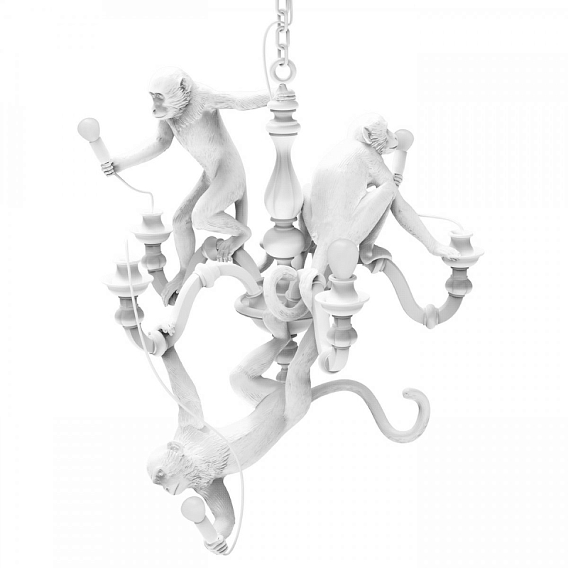 Люстра Seletti Monkey Chandelier White Белый Люстра Seletti Monkey Chandelier White Белый в Волгограде | Loft Concept