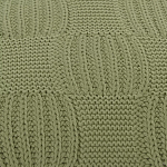 Подушка из хлопка рельефной вязки зеленого цвета Eden Line варинант исполнения - 3 | Loft Concept в Волгограде