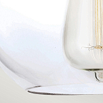 Подвесной светильник цвета никель с прозрачным стеклянным плафоном на цепи Feiss варинант исполнения - 10 | Loft Concept в Волгограде