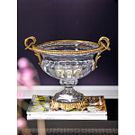 Чаша из прозрачного стекла с бронзовой подставкой и ручками Eden Garden варинант исполнения - 2 | Loft Concept в Волгограде