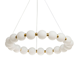 Люстра круглая с матовыми белыми шарами PEARLS Suspension варинант исполнения - 1 | Loft Concept в Волгограде