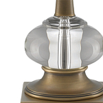 Настольная лампа с хрустальным шаром на корпусе и высоким тканевым абажуром Prism Rod варинант исполнения - 1 | Loft Concept в Волгограде