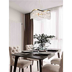 Люстра подвесная волнистой формы с хрустальными подвесками Ludivine Lighting варинант исполнения - 5 | Loft Concept в Волгограде